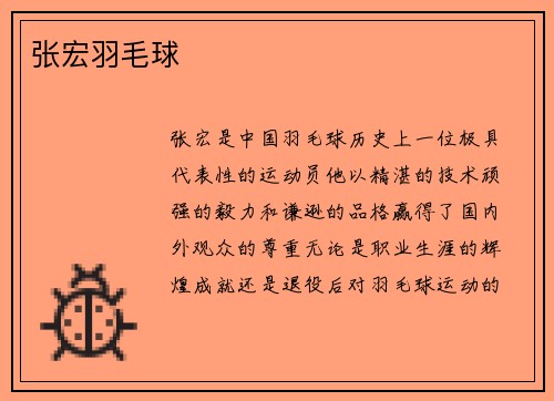 张宏羽毛球